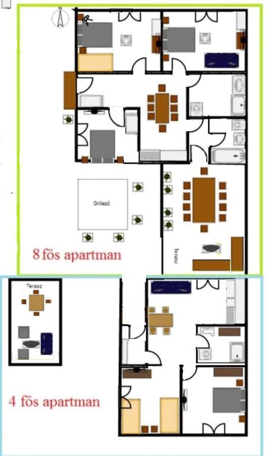 Kurucz Vendeghaz Hajduszoboszlo Apartment Ngoại thất bức ảnh